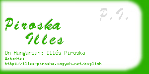piroska illes business card